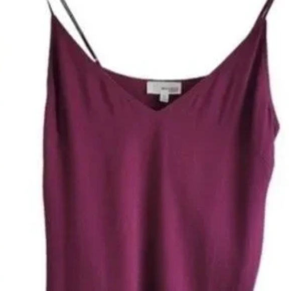 Aritzia Wilfred Free Size Medium Tank Top Purple Adjustable Straps Layered Shirt - Picture 5 of 5